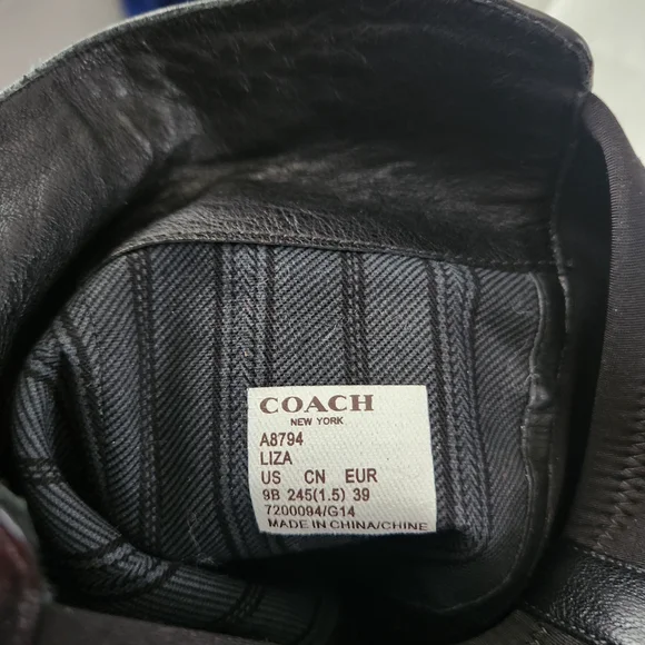 Coach Black Over the Knee Leather Boots - Picture 2 of 7